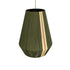 GloboStar® SALERNO 02335 Boho Κρεμαστό Φωτιστικό Πλέγμα Μονόφωτο 1 x E27 IP20 Πράσινο, Μπεζ & Καφέ Νήμα - Μ50 x Π50 x Υ60cm - ledmania.gr