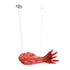 GLOBOSTAR® GOURAMI 02360 Μοντέρνο Κρεμαστό Φωτιστικό Οροφής με Ντουί 1 x E27 AC 220-240V IP20 - Κόκκινο - Μ70 x Π40 x Υ27cm