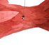 GLOBOSTAR® GOURAMI 02360 Μοντέρνο Κρεμαστό Φωτιστικό Οροφής με Ντουί 1 x E27 AC 220-240V IP20 - Κόκκινο - Μ70 x Π40 x Υ27cm