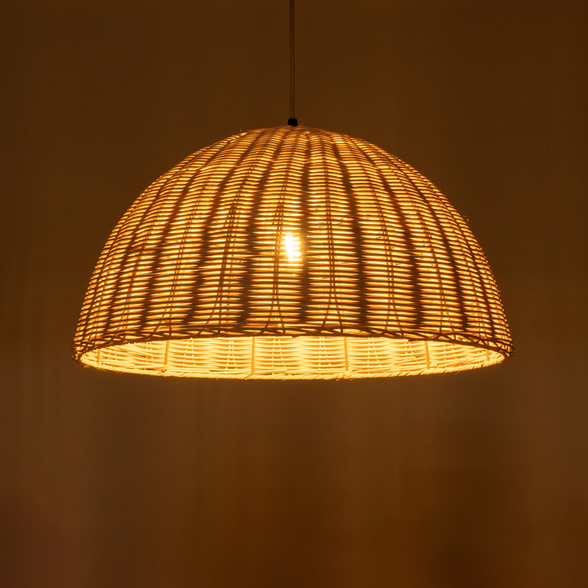 GLOBOSTAR® MONTANA 02378 Boho Κρεμαστό Φωτιστικό Οροφής με Ντουί 1 x E27 AC 220-240V IP20 - Μπεζ - Μ50 x Π50 x Υ25cm