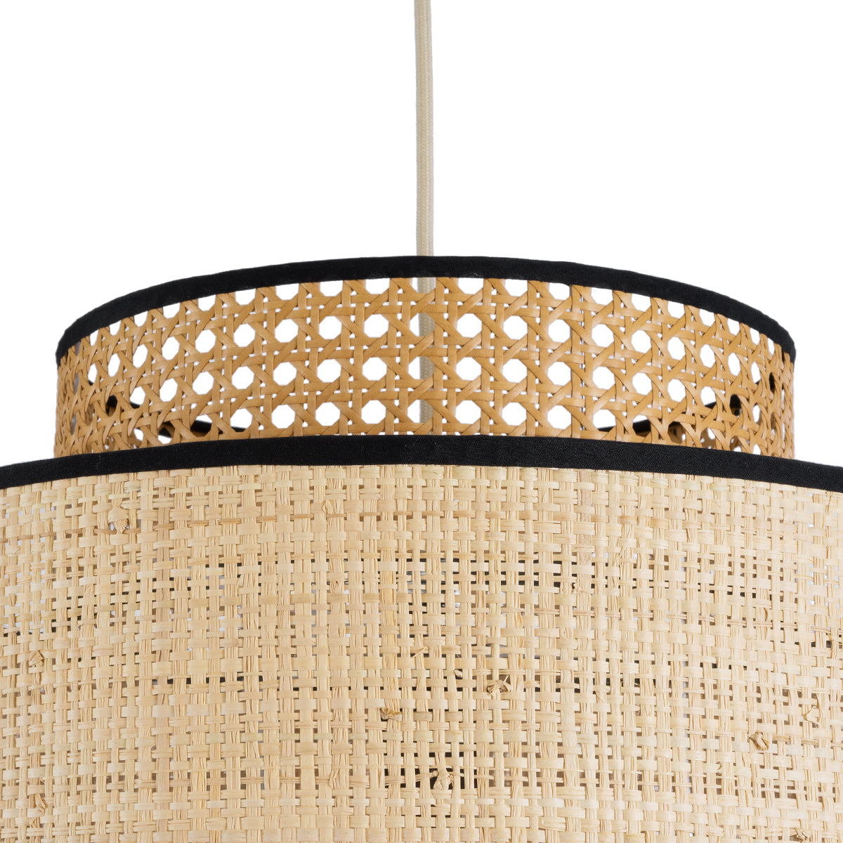GLOBOSTAR® BRAVADO 02386 Boho Κρεμαστό Φωτιστικό Οροφής με Ντουί 1 x E27 AC 220-240V IP20 - Μπεζ- Μ40 x Π40 x Υ35cm - ledmania.gr