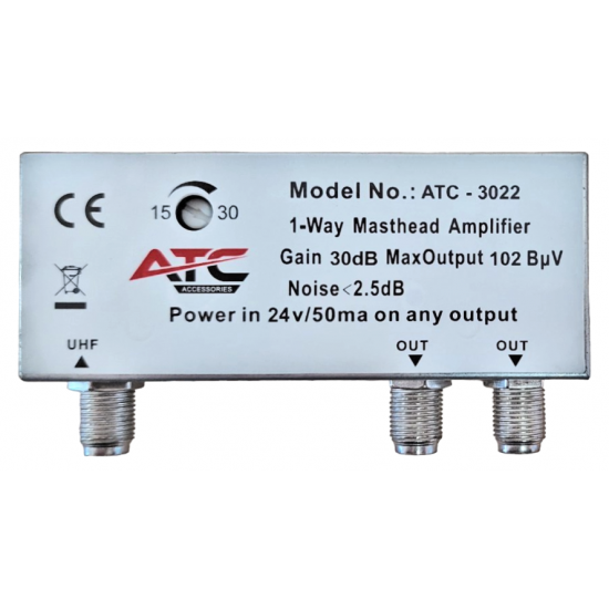 ATC Ενισχυτής Ιστού 30dB ATC-3022 5G LTE700 2 Εξόδων - ledmania.gr