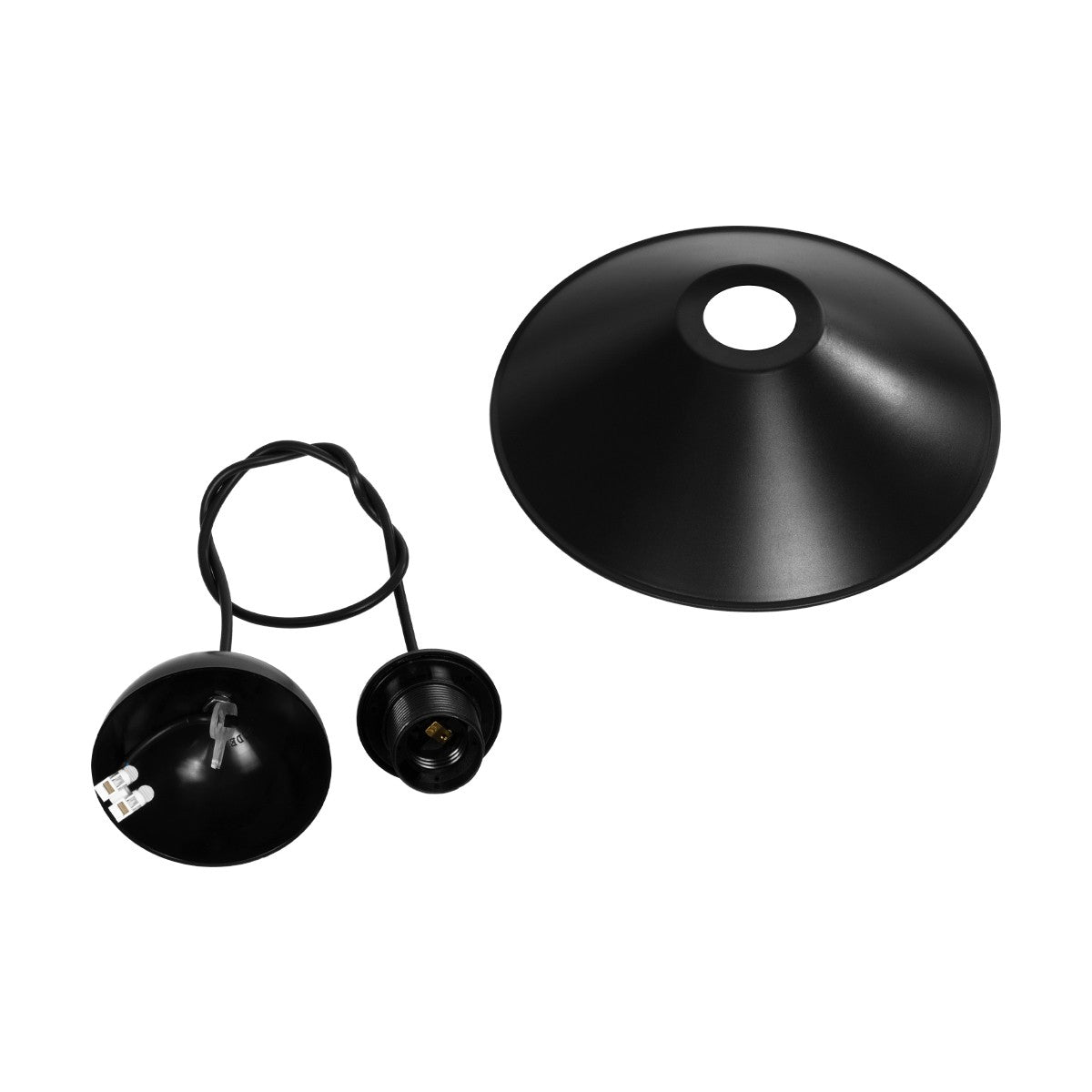 GLOBOSTAR® FONTE 203-0080 Μοντέρνο Κρεμαστό Φωτιστικό Οροφής με Ντουί 1 x E27 AC 220-240V IP20 - Μαύρο - Μ30 x Π30 x Υ15cm - ledmania.gr