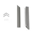 GLOBOSTAR® ALP-CORNER-IN90 RECESSA 61793 Χωνευτό Προφίλ Αλουμινίου Γωνία με Λευκό Γαλακτερό Πατητό Κάλυμμα για Ταινίες LED IP20 - Γκρι Ανθρακί Ματ - Μ30 x Π3.5 x Υ4cm