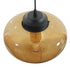 GloboStar® QUINN 01029 Vintage Κρεμαστό Φωτιστικό Οροφής Μονόφωτο 1 x E27 Γυάλινο Φιμέ Καφέ Φ26 x Y20cm - ledmania.gr