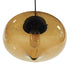 GloboStar® QUINN 01029 Vintage Κρεμαστό Φωτιστικό Οροφής Μονόφωτο 1 x E27 Γυάλινο Φιμέ Καφέ Φ26 x Y20cm - ledmania.gr