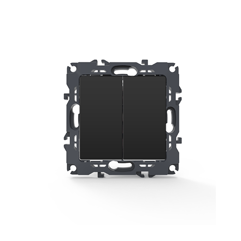 PRIME ΔΙΑΚΟΠΤΗΣ ΚΟΜΜΥΤΑΤΕΡ ΜΕ ΚΛΙΠ 1+1P 10AX 250VAC IP20 MAT ΑΝΘΡΑΚΙ - ledmania.gr