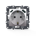 PRIME ΠΡΙΖΑ ΣΟΥΚΟ ΑΣΦΑΛΕΙΑΣ 1x2P+E 16A 250VAC & 2*USB (TYPE A+C)  5VDC 3A IP20 ΑΛΟΥΜΙΝΙΟ - ledmania.gr