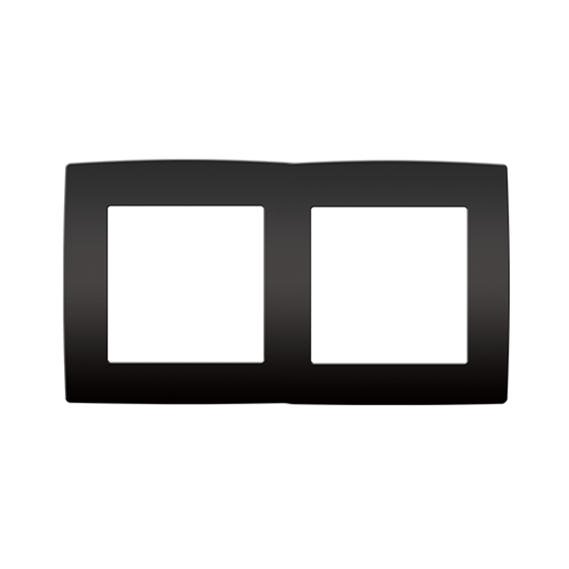 PRIME ΠΛΑΙΣΙΟ 2 ΘΕΣΕΩΝ IP20 MAT ΑΝΘΡΑΚΙ - ledmania.gr