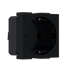 ^ MODYS ΠΡΙΖΑ ΣΟΥΚΟ ΑΣΦΑΛΕΙΑΣ ΜΑΥΡΗ ΜΑΤ  2 ΣΤ. 2P+E 16A 250VAC IP20 - ledmania.gr