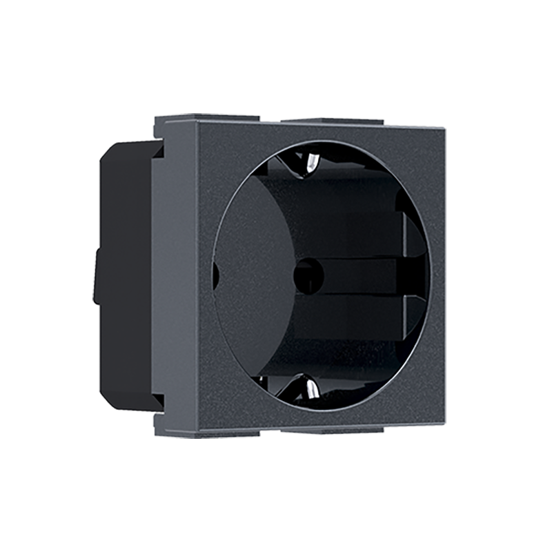 MODYS ΠΡΙΖΑ ΣΟΥΚΟ ΑΣΦΑΛΕΙΑΣ ΑΝΘΡΑΚΙ 2 ΣΤ. 2P+E 16A 250VAC IP20 - ledmania.gr