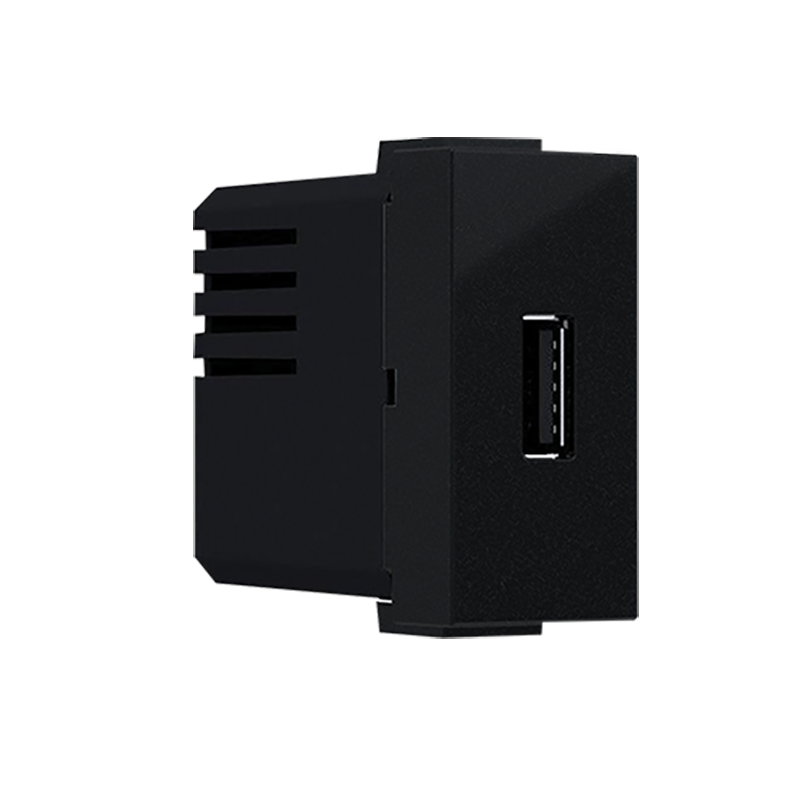 ^ MODYS ΠΡΙΖΑ ΤΡΟΦΟΔΟΣΙΑΣ USB 1 ΣΤ. 1xUSB ΜΑΥΡΗ ΜΑΤ  5VDC 1.2A IP20 - ledmania.gr