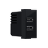 ^ MODYS ΠΡΙΖΑ ΤΡΟΦΟΔΟΣΙΑΣ USB 1 ΣΤ. 2xUSB ΜΑΥΡΗ ΜΑΤ  5VDC 2X1.2A IP20 - ledmania.gr