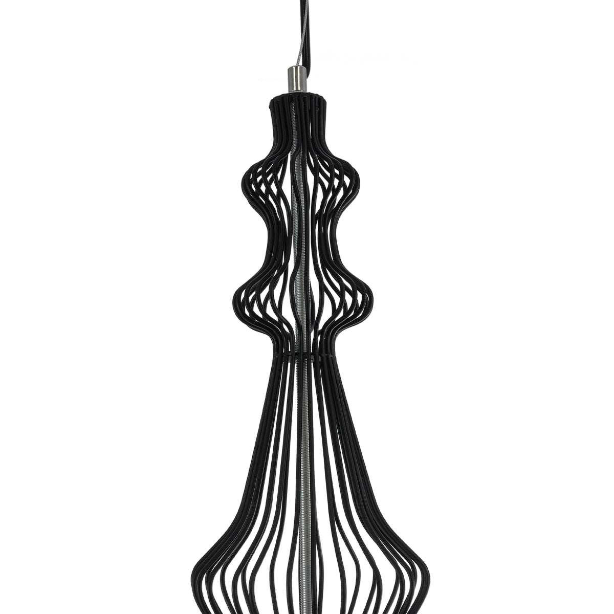 GLOBOSTAR® LILY 01561 Vintage Κρεμαστό Φωτιστικό Οροφής με Ντουί 1 x E27 AC 220-240V IP20 - Μαύρο & Λευκό - Μ90 x Π90 x Υ20cm - ledmania.gr