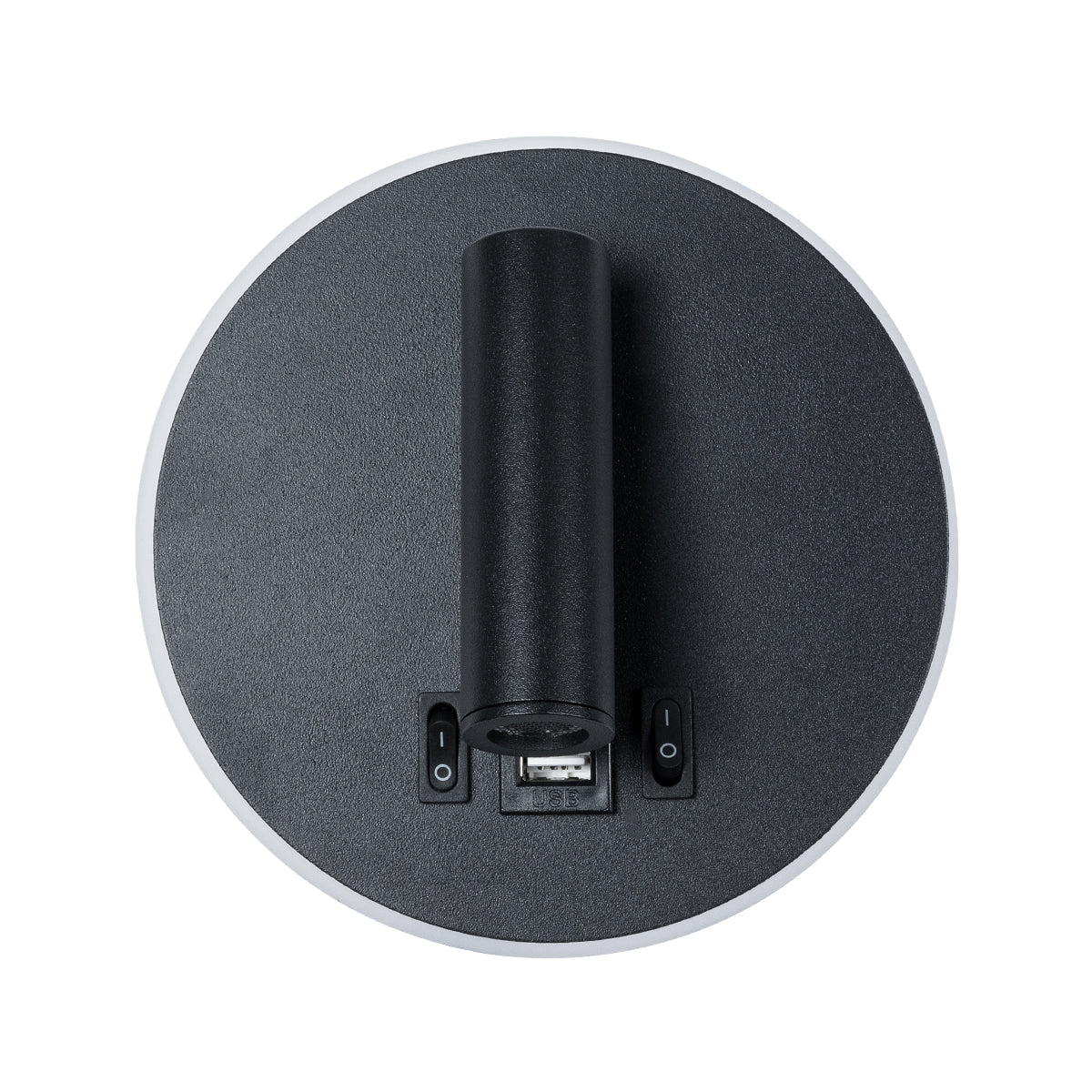 GLOBOSTAR® LADY-R 60938 Μοντέρνο Φωτιστικό Τοίχου - Απλίκα Ξενοδοχείου Reading Light με Φορτιστή USB 3A LED 6W 600lm 36° & 360° AC 220-240V IP20 Φυσικό Λευκό 4500K - Bridgelux COB Chip & TÜV SÜD Driver - Μαύρο Ματ - Μ15 x Π15 x Υ7cm - 3 Χρόνια Εγγύηση