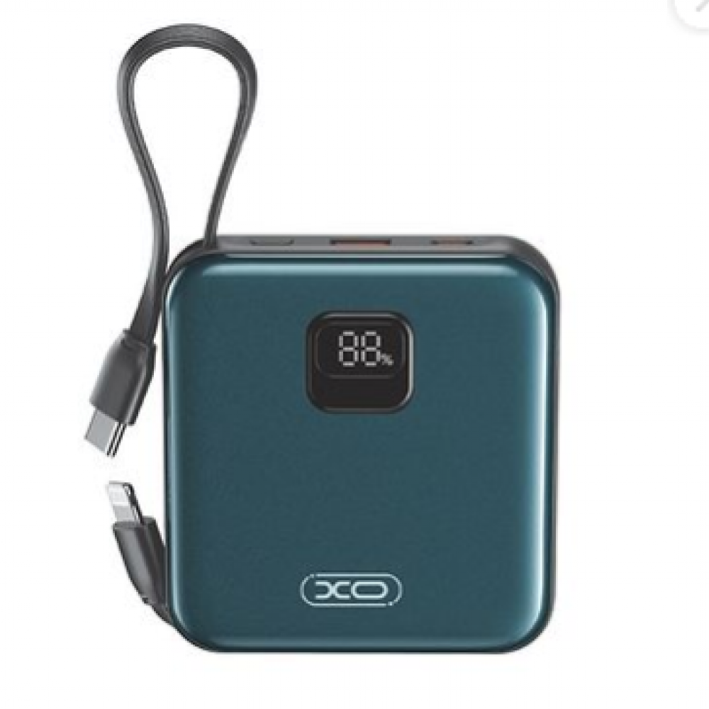 XO PR235 22.5W multi port fast charging digital display power bank 10000mAh (Grey blue)