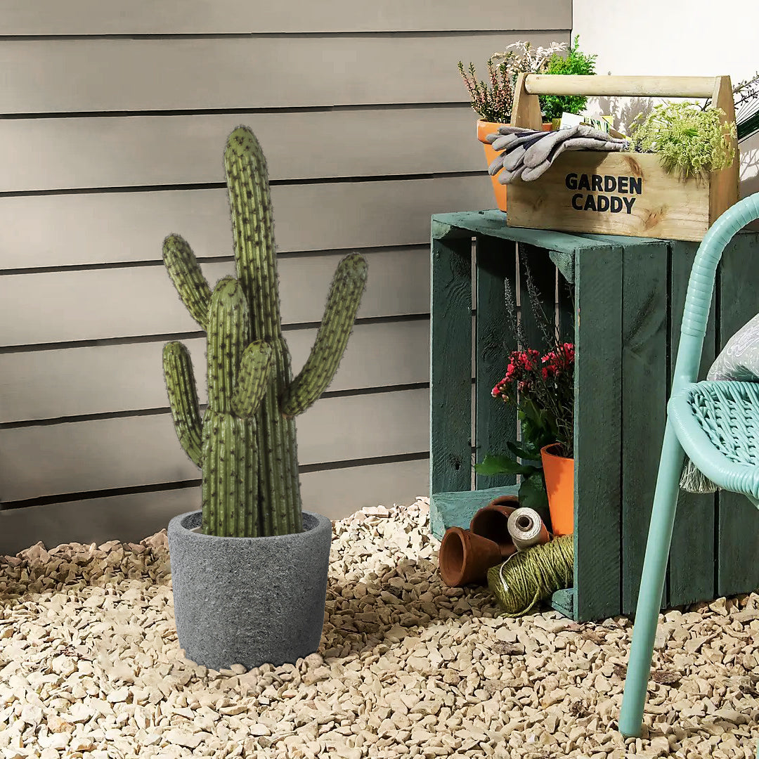 GloboStar® Artificial Garden CARNEGIEA CACTUS 20100 Τεχνητό Διακοσμητικό Φυτό Κάκτος Σαγκουάρο Υ63cm - ledmania.gr
