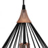 GloboStar® RADIARO 201-0015 Vintage Κρεμαστό Φωτιστικό Πλέγμα Μονόφωτο 1 x E27 IP20 Μαύρο Μέταλλο - Μ26 x Π26 x Υ35cm - ledmania.gr