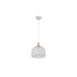 GloboStar® GLOZIA 201-0017 Μοντέρνο Κρεμαστό Φωτιστικό Πλέγμα Μονόφωτο 1 x E27 IP20 Λευκό & Χρυσό Μέταλλο - Μ26x Π26 x Υ70cm - ledmania.gr