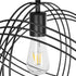 GloboStar® GLOWN 201-0023 Μοντέρνο Κρεμαστό Φωτιστικό Πλέγμα Μονόφωτο 1 x E27 IP20 Μαύρο Μέταλλο - Μ30 x Π30 x Υ33cm - ledmania.gr