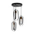 GloboStar® SPARKIO 201-0025 Vintage Κρεμαστό Φωτιστικό Πλέγμα Τρίφωτο 3 x E27 IP20 Μαύρο & Χρυσό Μέταλλο - Μ36 x Π36 x Υ25cm - ledmania.gr