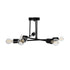GloboStar® LAMIRA 201-0029 Μοντέρνο Φωτιστικό Οροφής Πλέγμα Πολύφωτο 6 x E27 IP20 Μαύρο Μέταλλο - Μ51 x Π51 x Υ7cm - ledmania.gr