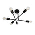 GloboStar® LAMIRA 201-0029 Μοντέρνο Φωτιστικό Οροφής Πλέγμα Πολύφωτο 6 x E27 IP20 Μαύρο Μέταλλο - Μ51 x Π51 x Υ7cm - ledmania.gr