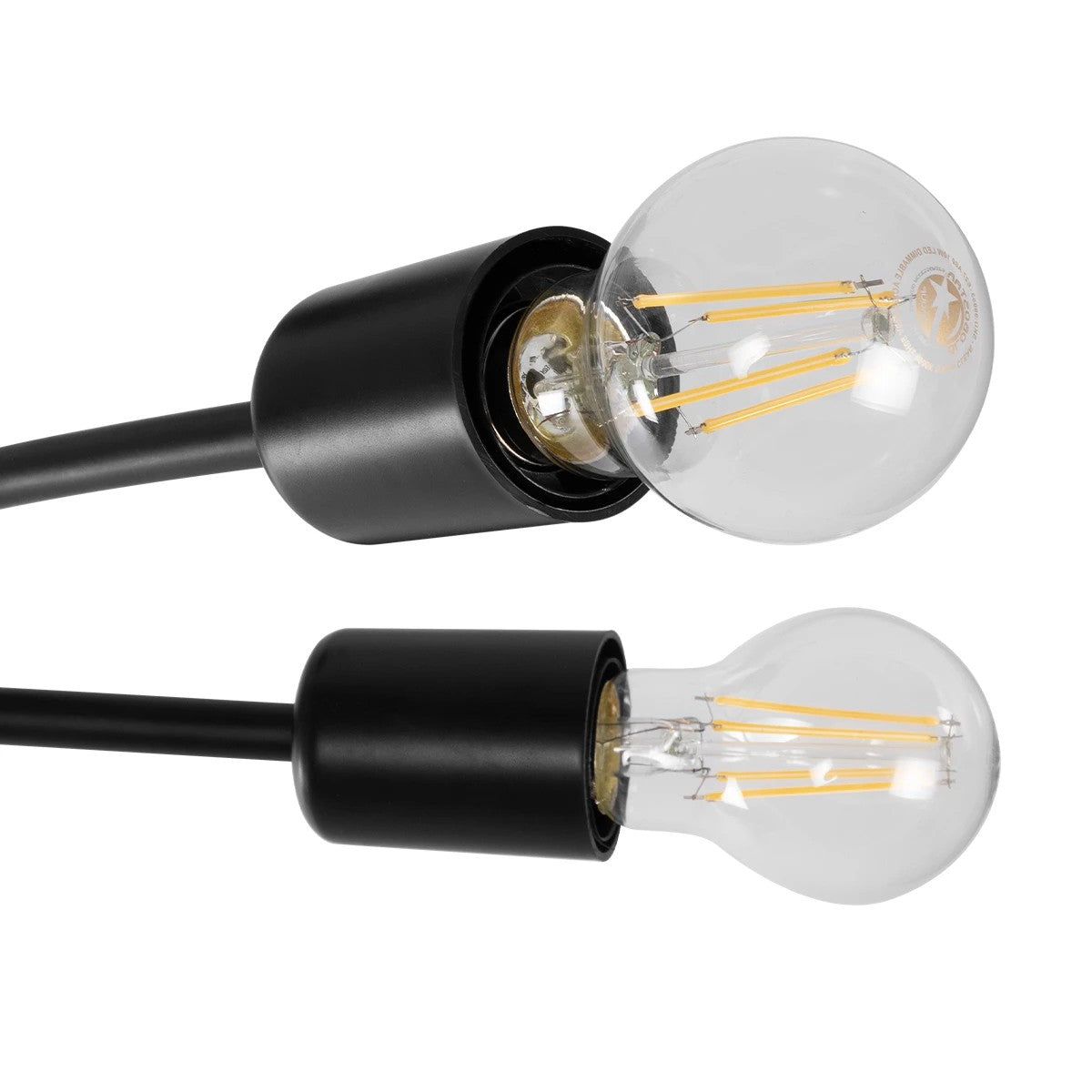 GloboStar® LAMIRA 201-0029 Μοντέρνο Φωτιστικό Οροφής Πλέγμα Πολύφωτο 6 x E27 IP20 Μαύρο Μέταλλο - Μ51 x Π51 x Υ7cm - ledmania.gr