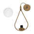 GloboStar® DROP 201-0034 Vintage Κρεμαστό Φωτιστικό Μπάλα Μονόφωτο 1 x E27 IP20 Χρυσό Μέταλλο με Λευκό Γυαλί - Μ20 x Π15 x Υ47cm - ledmania.gr