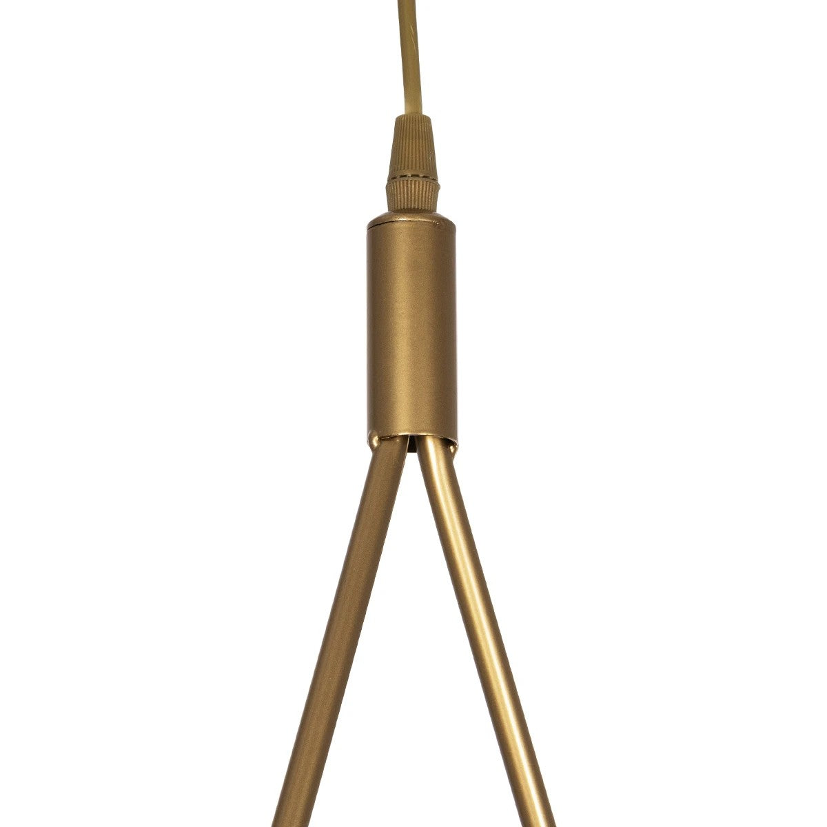 GloboStar® DROP 201-0034 Vintage Κρεμαστό Φωτιστικό Μπάλα Μονόφωτο 1 x E27 IP20 Χρυσό Μέταλλο με Λευκό Γυαλί - Μ20 x Π15 x Υ47cm - ledmania.gr