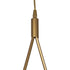 GloboStar® DROP 201-0034 Vintage Κρεμαστό Φωτιστικό Μπάλα Μονόφωτο 1 x E27 IP20 Χρυσό Μέταλλο με Λευκό Γυαλί - Μ20 x Π15 x Υ47cm - ledmania.gr