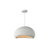 GloboStar® CONCRETE 201-0047 Μοντέρνο Κρεμαστό Φωτιστικό Καμπάνα Μονόφωτο 1 x E27 IP20 Μπεζ - Μ30 x Π25 x Υ70cm - ledmania.gr