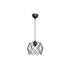 GloboStar® SOLON 201-0059 Μοντέρνο Κρεμαστό Φωτιστικό Πλέγμα Μονόφωτο 1 x E27 IP20 Μαύρο Μέταλλο - Μ22 x Π22 x Υ70cm - ledmania.gr