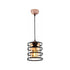 GloboStar® SOLON 201-0060 Μοντέρνο Κρεμαστό Φωτιστικό Πλέγμα Μονόφωτο 1 x E27 IP20 Μπρονζέ με Μαύρο Μέταλλο - Μ20 x Π20 x Υ70cm - ledmania.gr