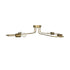 GloboStar® MOORNA 201-0065 Vintage Φωτιστικό Οροφής Πλέγμα Πολύφωτο 4 x E27 IP20 Χρυσό Μέταλλο - Μ97 x Π97 x Υ7cm - ledmania.gr