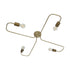 GloboStar® MOORNA 201-0065 Vintage Φωτιστικό Οροφής Πλέγμα Πολύφωτο 4 x E27 IP20 Χρυσό Μέταλλο - Μ97 x Π97 x Υ7cm - ledmania.gr