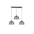 GloboStar® GLIND 201-0082 Vintage Κρεμαστό Φωτιστικό Ράγα Ράγα Τρίφωτο 3 x E27 IP20 Μαύρο Μέταλλο - Μ55 x Π25 x Υ70cm - ledmania.gr