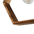 GloboStar® EMBER 201-0102 Vintage Κρεμαστό Φωτιστικό Φιγούρα Τρίφωτο 3 x E27 IP20 Μαύρο Μέταλλο με Καφέ Ξύλο - Μ50 x Π50 x Υ70cm - ledmania.gr