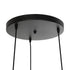 GloboStar® EMBER 201-0102 Vintage Κρεμαστό Φωτιστικό Φιγούρα Τρίφωτο 3 x E27 IP20 Μαύρο Μέταλλο με Καφέ Ξύλο - Μ50 x Π50 x Υ70cm - ledmania.gr
