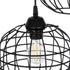 GloboStar® PULSAR 201-0103 Vintage Κρεμαστό Φωτιστικό Ράγα Πολύφωτο 4 x E27 IP20 Μαύρο Μέταλλο - Μ70 x Π20 x Υ80cm - ledmania.gr