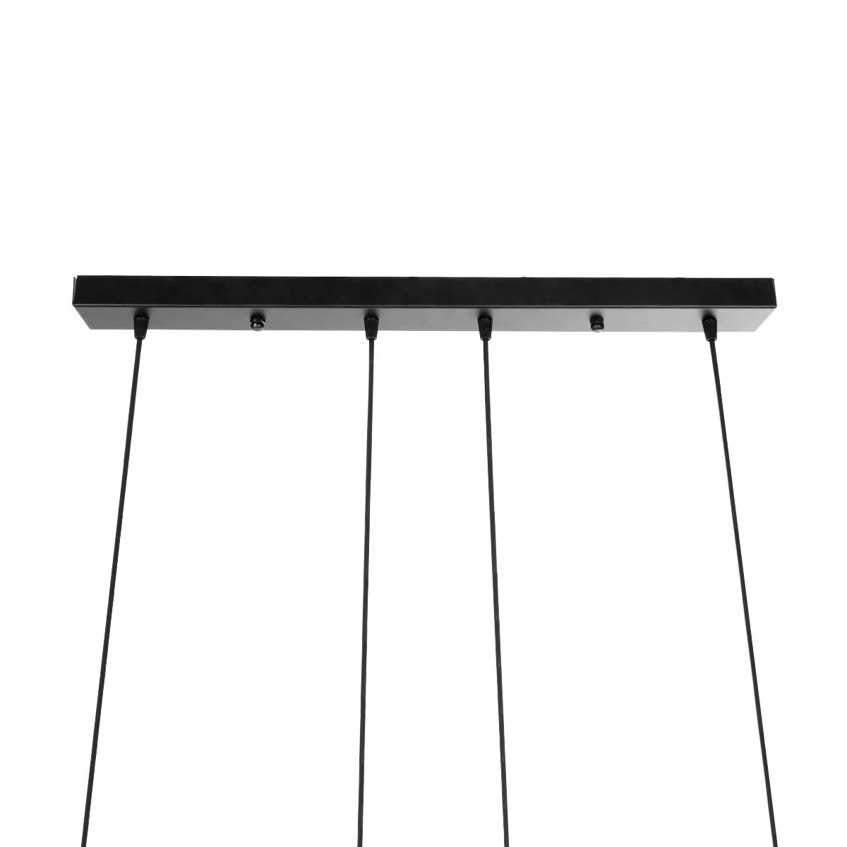 GloboStar® PULSAR 201-0103 Vintage Κρεμαστό Φωτιστικό Ράγα Πολύφωτο 4 x E27 IP20 Μαύρο Μέταλλο - Μ70 x Π20 x Υ80cm - ledmania.gr