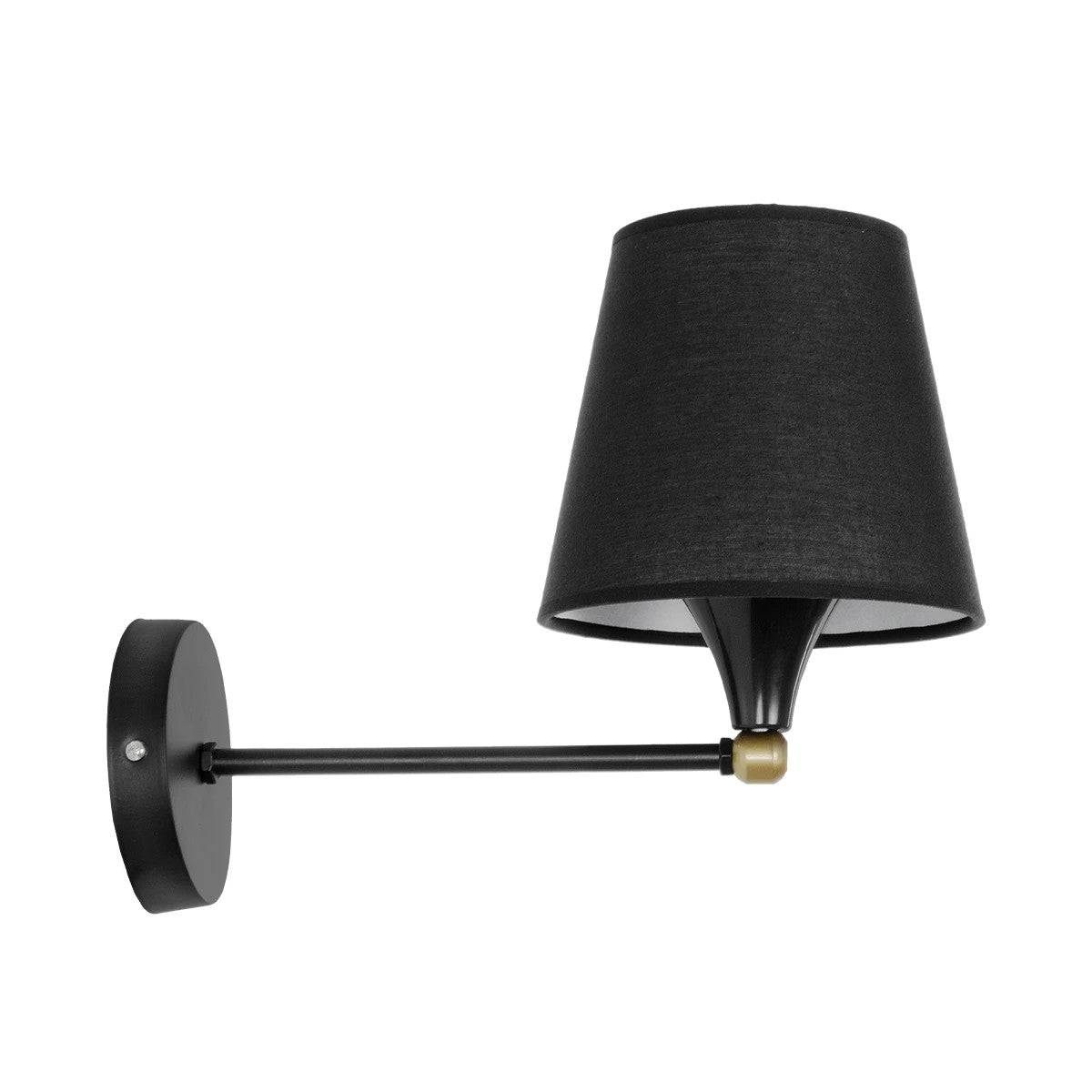 GLOBOSTAR® BLAKI 201-0115 Μοντέρνο Φωτιστικό Τοίχου - Απλίκα με Ντουί 1 x E27 AC 220-240V IP20 - Μαύρο - Μ40 x Π15 x Υ20cm