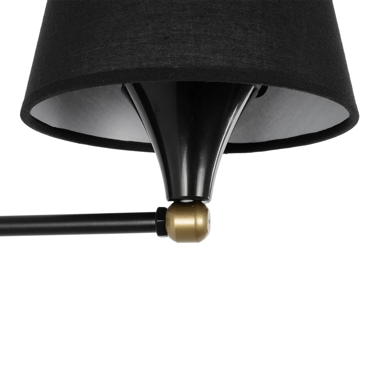 GLOBOSTAR® BLAKI 201-0115 Μοντέρνο Φωτιστικό Τοίχου - Απλίκα με Ντουί 1 x E27 AC 220-240V IP20 - Μαύρο - Μ40 x Π15 x Υ20cm