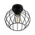 GLOBOSTAR® BITUIN 201-0116 Μοντέρνο Φωτιστικό Οροφής με Ντουί 1 x E27 AC 220-240V IP20 - Μαύρο - Μ21 x Π21 x Υ18cm - ledmania.gr