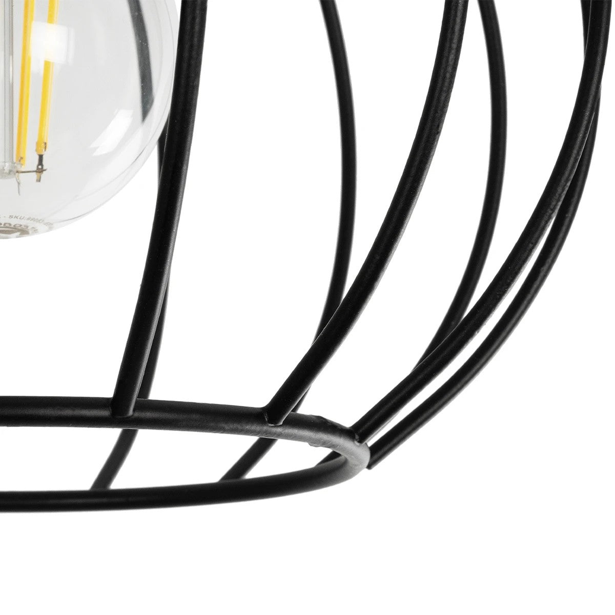 GLOBOSTAR® BITUIN 201-0116 Μοντέρνο Φωτιστικό Οροφής με Ντουί 1 x E27 AC 220-240V IP20 - Μαύρο - Μ21 x Π21 x Υ18cm - ledmania.gr