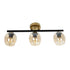 GLOBOSTAR® RADIUS 201-0122 Vintage Φωτιστικό Οροφής με Ντουί 3 x E27 AC 220-240V IP20 - Χρυσό, Μαύρο & Διάφανο- Μ60 x Π13 x Υ16cm - ledmania.gr