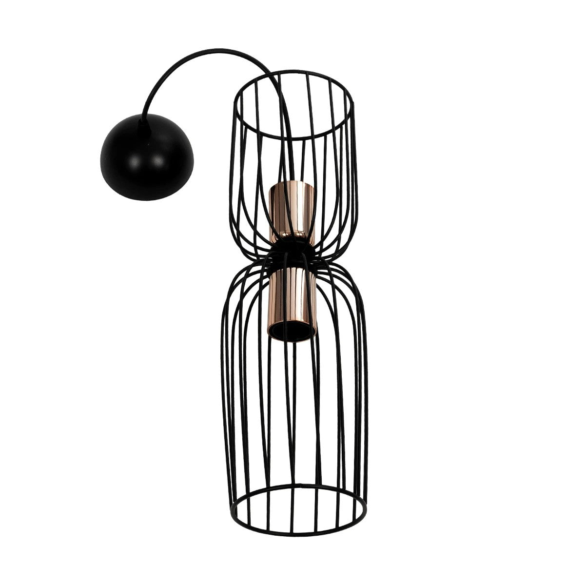GLOBOSTAR® LAVERA 201-0024 Vintage Κρεμαστό Φωτιστικό Οροφής με Ντουί 1 x E27 AC 220-240V IP20 - Χρυσό & Λευκό - Μ14 x Π14 x Υ44cm - ledmania.gr