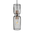 GLOBOSTAR® LAVERA 201-0024 Vintage Κρεμαστό Φωτιστικό Οροφής με Ντουί 1 x E27 AC 220-240V IP20 - Χρυσό & Λευκό - Μ14 x Π14 x Υ44cm - ledmania.gr