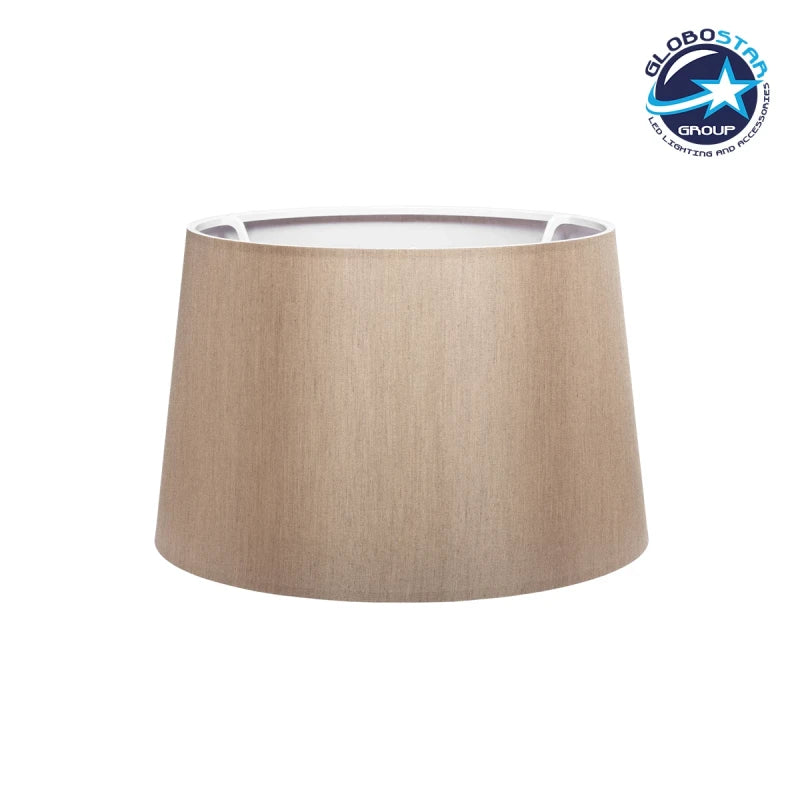 GloboStar® COVER 203-0267 Μοντέρνο Φωτιστικό Καπέλο Καφέ Ύφασμα - Μ38 x Π38 x Υ30cm - ledmania.gr