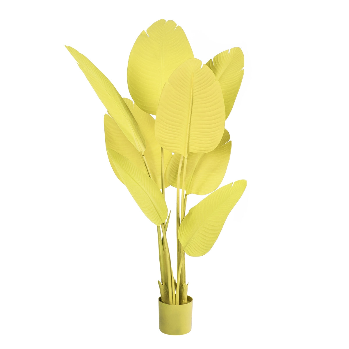 GloboStar® Artificial Garden YELLOW STRELITZIA 20367 Τεχνητό Διακοσμητικό Φυτό Κίτρινη Στερλίτσια Υ120cm - ledmania.gr